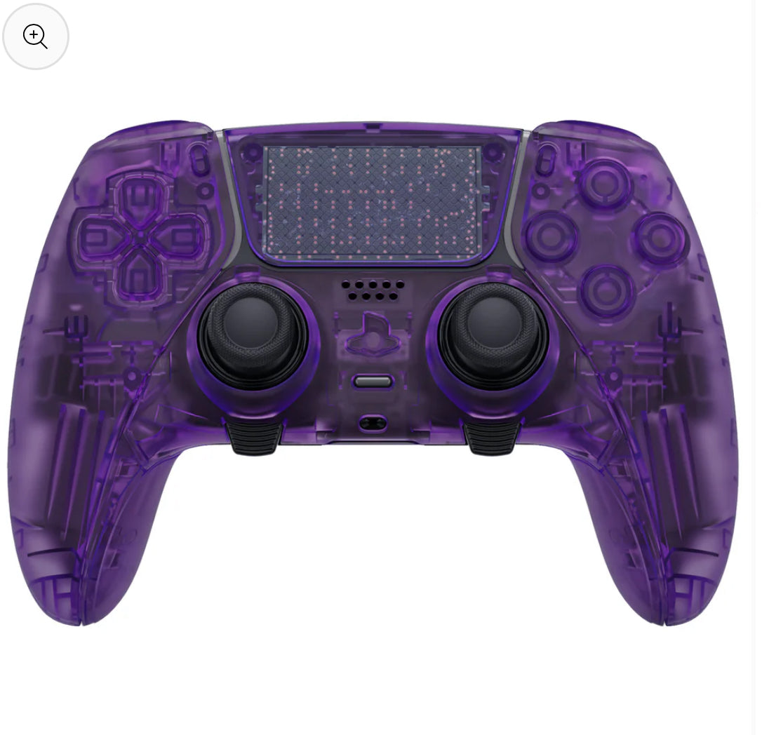 Purple Transparent PS5 DualSense Edge controller (Case & Components included)