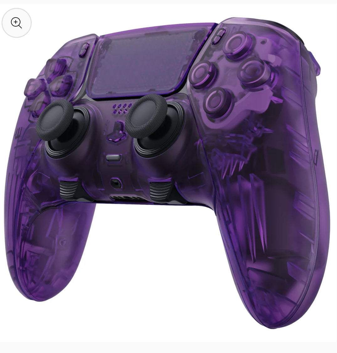 Purple Transparent PS5 DualSense Edge controller (Case & Components included)