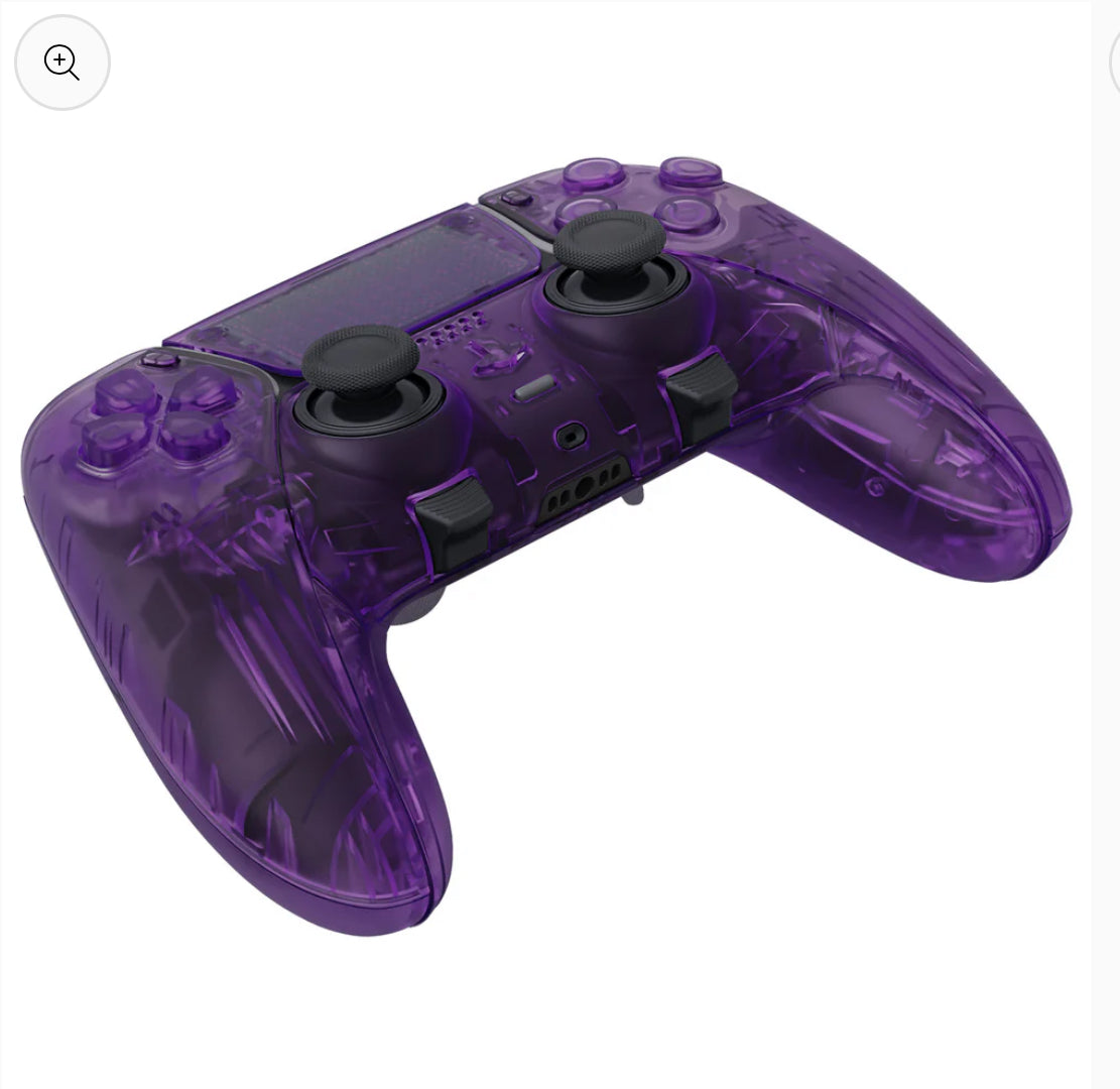 Purple Transparent PS5 DualSense Edge controller (Case & Components included)